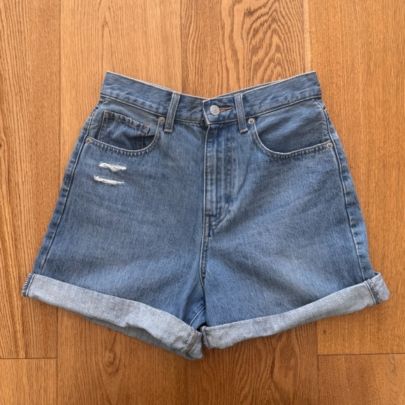 UNIQLO HIGH RISE DENIM SHORTS - 25 - Picture 4 of 11
